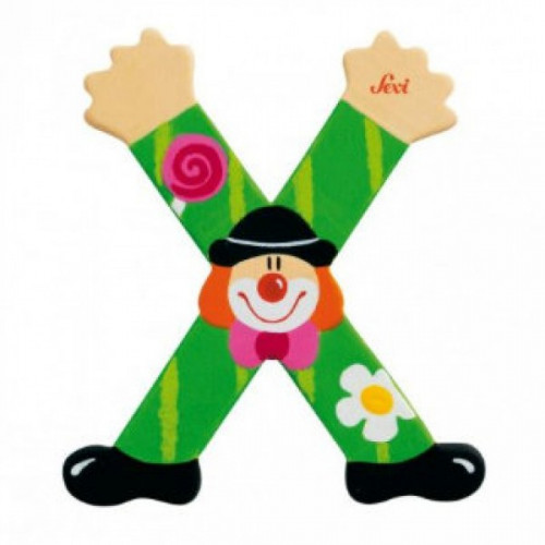 Fa x betű - zöld bohóc