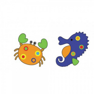 Fali dekor rák és csikóhal