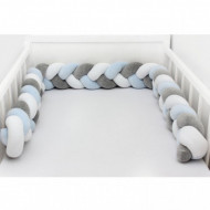 Fonott rácsvédő 180 - fehér-világoskék-szürke