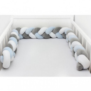 Fonott rácsvédő 180 - fehér-világoskék-szürke