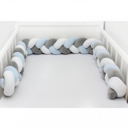 Fonott rácsvédő 180 - fehér-világoskék-szürke