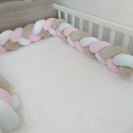 Fonott rácsvédő 210 - fehér-rózsaszín-bézs