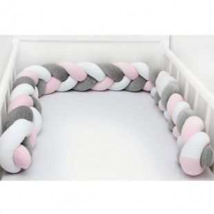 Fonott rácsvédő 210 - fehér-rózsaszín-szürke