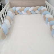 Fonott rácsvédő 210 - fehér-világoskék-bézs