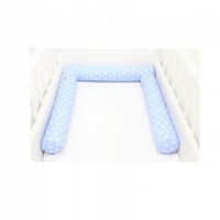 Hengerpárna 3 részes világoskék-fehér csillagok