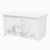 Játéktároló ládika Félix fehér