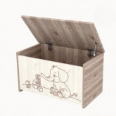 Játéktároló ládika Viki krém-fűz