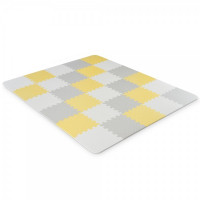 Kinderkraft puzzle szőnyeg - sárga-szürke
