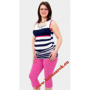 Kismama leggings háromnegyedes magenta