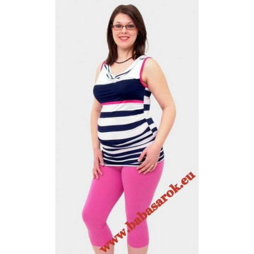 Kismama leggings háromnegyedes magenta