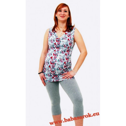 Kismama leggings háromnegyedes szürke