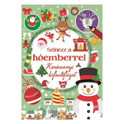 Könyv színezz a hóemberrel