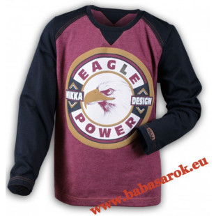 Mikka fiú póló sötétkék-bordó