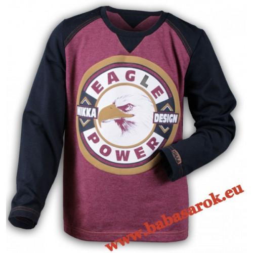 Mikka fiú póló sötétkék-bordó