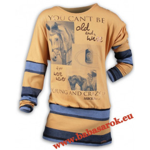 Mikka tunika lovas mustár