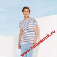 Miles férfi póló - kék csíkos