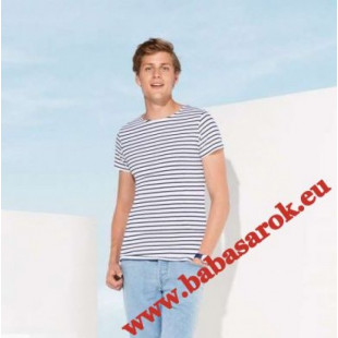 Miles férfi póló - kék csíkos