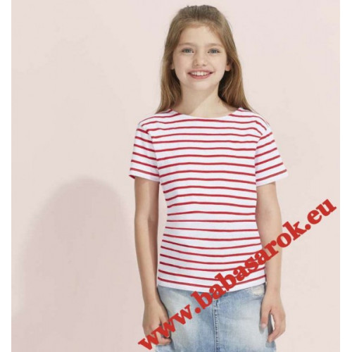 Miles póló - piros csíkos