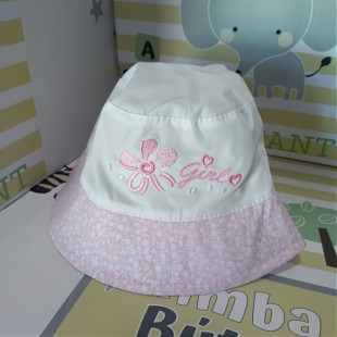 Nyári kalap - fehér-rózsaszín girl