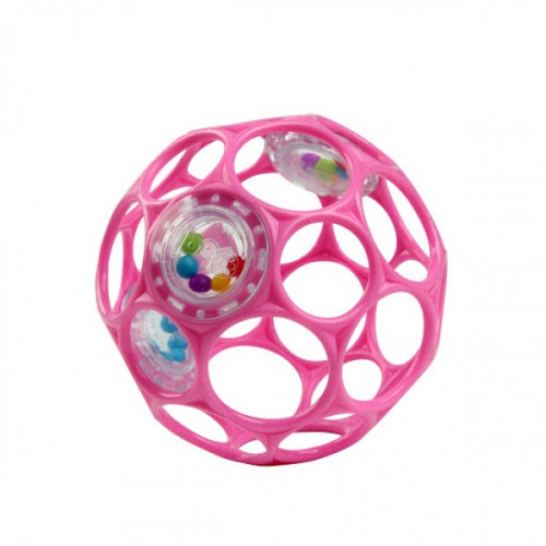 Oball 10 cm csörgős pink