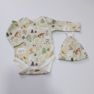Pamut body és sapka - erdei