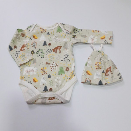Pamut body és sapka - erdei