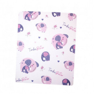 Pelenkázólap 70x54 rózsaszín-szürke elefántok