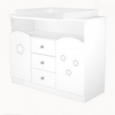 Pelenkázószekrény Félix 106-os fehér-csillagos