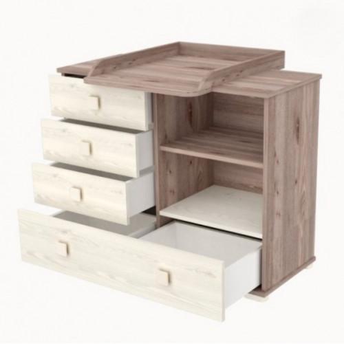 Pelenkázószekrény Viki 107-es krém-fűz