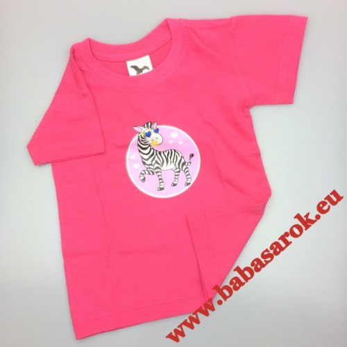 Póló pink - zebra