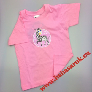 Póló rózsaszín - zebra