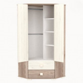 Sarokszekrény Viki 2 ajtós 2 fiókos krém-fűz összeszerelt