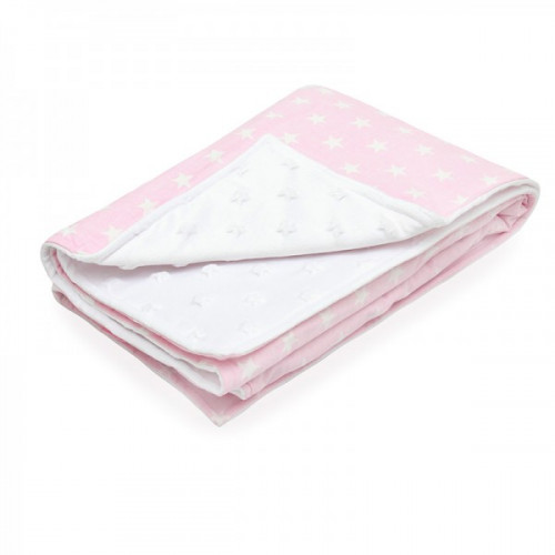 Scamp minky-vászon takaró díszdobozban - rózsaszín-fehér