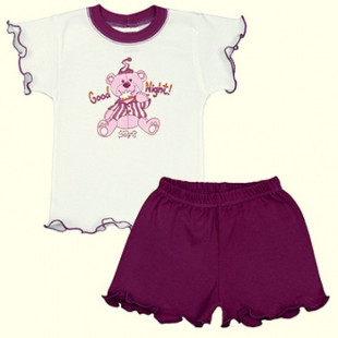 Scamp nyári pizsama bordó good night