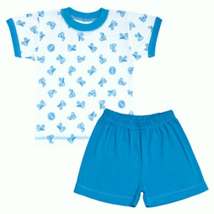 Scamp nyári pizsama türkiz járművek