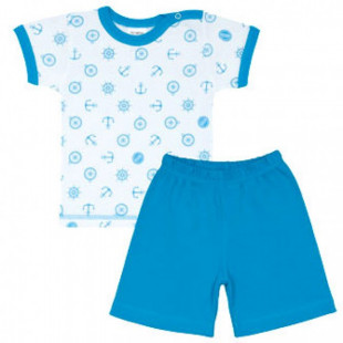 Scamp nyári pizsama türkiz tengerész