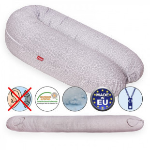 Scamp szoptatós párna pamut barna kerek mintás