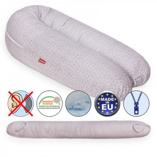 Scamp szoptatós párna pamut barna kerek mintás