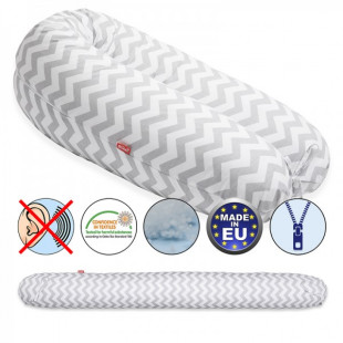 Scamp szoptatós párna pamut szürke-fehér zigzag