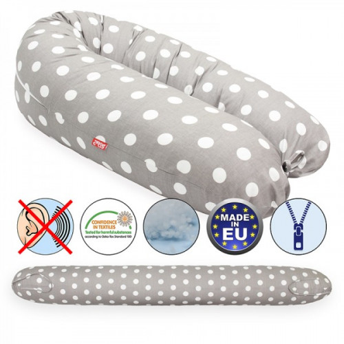 Scamp szoptatós párna pamut szürke nagy pettyes