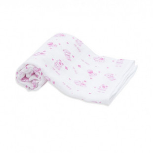 Scamp textilpelenka mintás rózsa maci