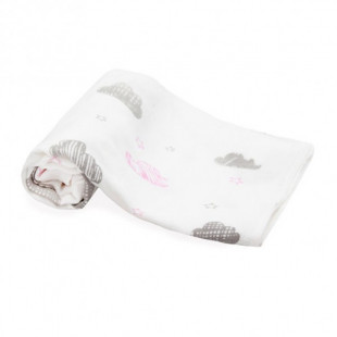 Scamp textilpelenka mintás rózsaszín felhős