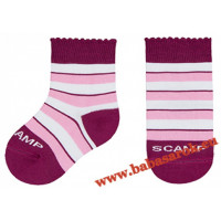 Scamp zokni bordó-fehér-rózsa