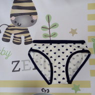 Sundance lányka bugyi sötétkék-fehér szívecskék