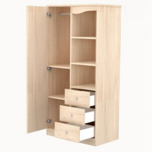 Szekrény Niki 1 ajtós 3 fiókos borostyán