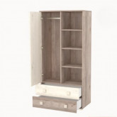 Szekrény Viki 1 ajtós 2 fiókos krém-fűz