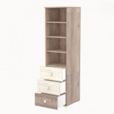 Szekrény Viki nyitott 3 fiókos krém-fűz