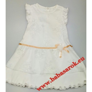 Trimex alkalmi lányka ruha fehér arany díszítéssel 86