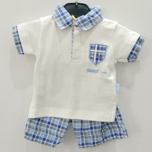 Trimex nyári fiú együttes - kockás kék